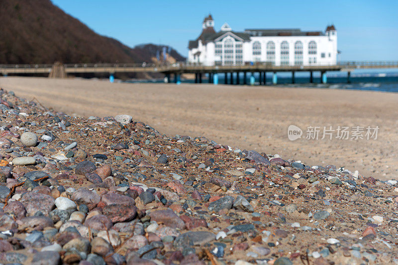 Sellin - Seebrücke Seabridge on Island Rügen在德国-散焦